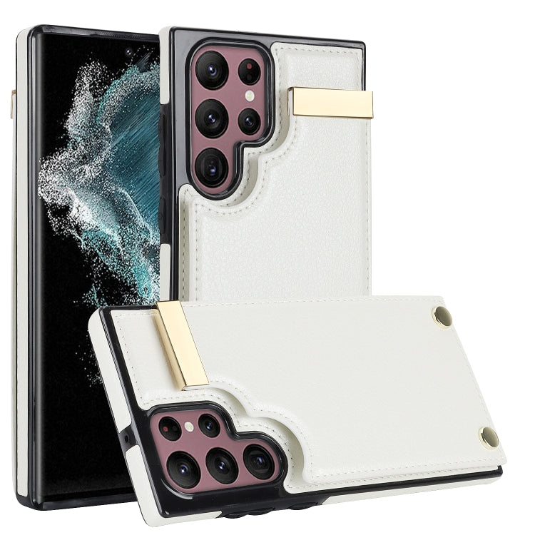 Metal Buckle Card Slots Phone Case, For Samsung Galaxy S23 Ultra 5G, For Samsung Galaxy S22 Ultra 5G, For Samsung Galaxy Note20 Ultra