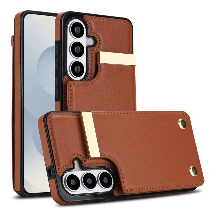 Metal Buckle Card Slots Phone Case, For Samsung Galaxy S26+ 5G, For Samsung Galaxy S26 Ultra 5G, For Samsung Galaxy S26 5G, For Samsung Galaxy S23 Ultra 5G