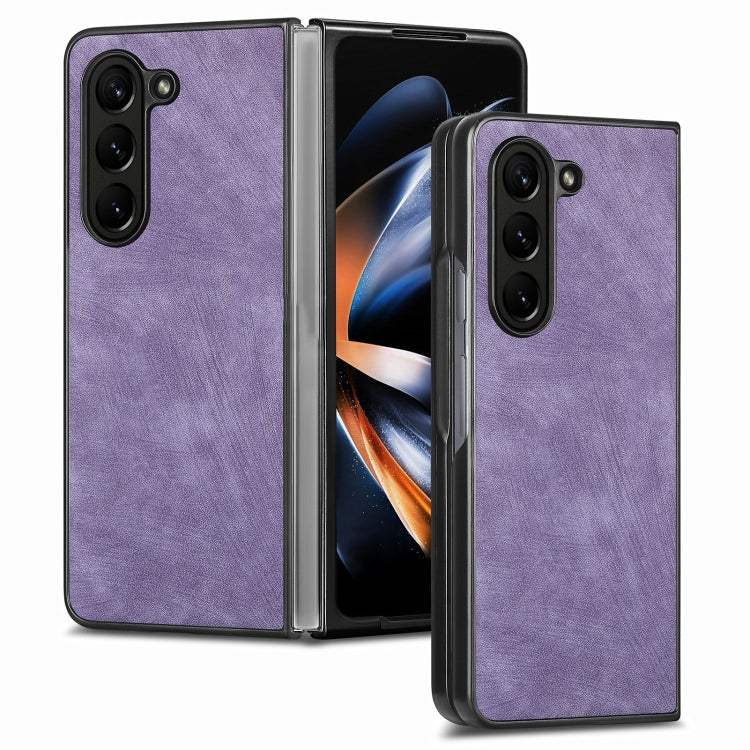 Skin-feel Solid Color PU Back Cover Phone Case, For Samsung Galaxy Z Fold5, For Samsung Galaxy Z Fold4