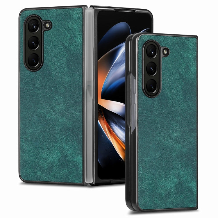 Skin-feel Solid Color PU Back Cover Phone Case, For Samsung Galaxy Z Fold5, For Samsung Galaxy Z Fold4