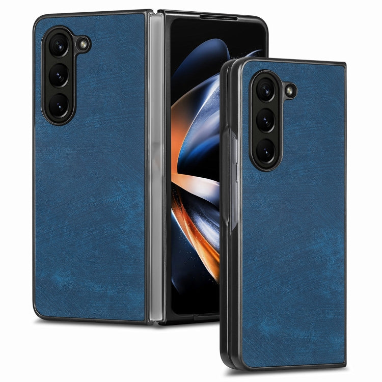 Skin-feel Solid Color PU Back Cover Phone Case, For Samsung Galaxy Z Fold5, For Samsung Galaxy Z Fold4
