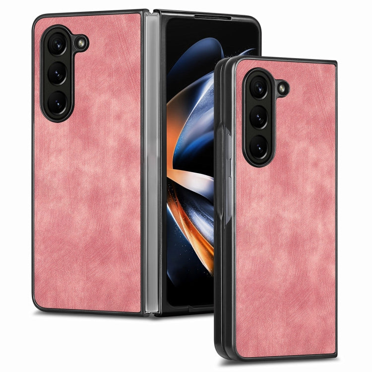 Skin-feel Solid Color PU Back Cover Phone Case, For Samsung Galaxy Z Fold5, For Samsung Galaxy Z Fold4