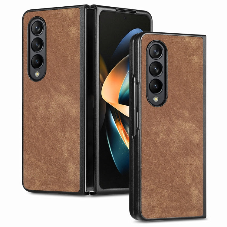 Skin-feel Solid Color PU Back Cover Phone Case, For Samsung Galaxy Z Fold5, For Samsung Galaxy Z Fold4