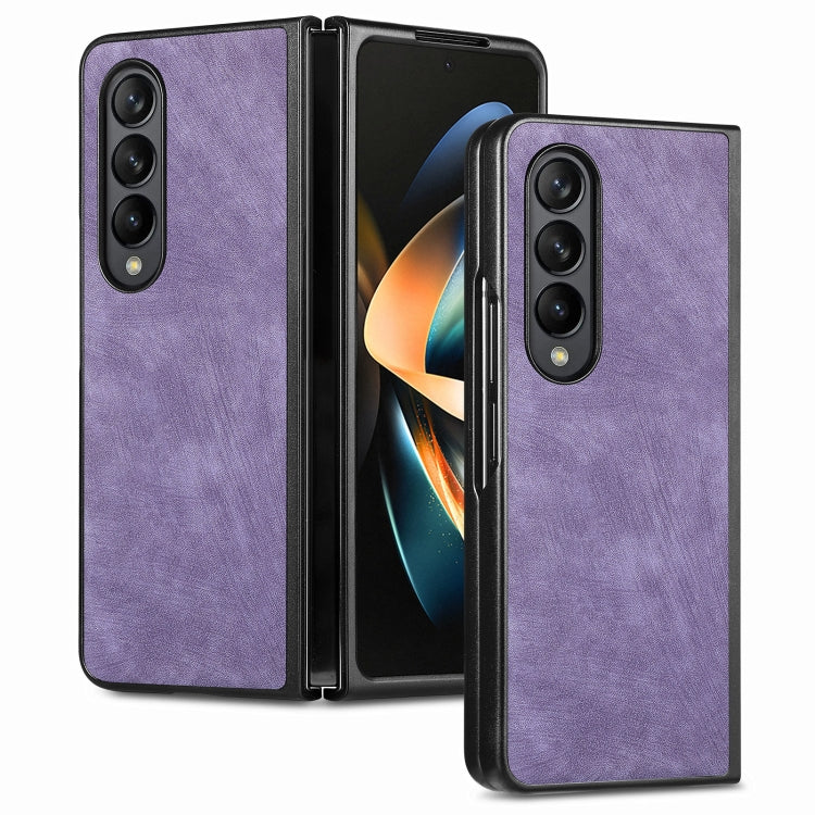 Skin-feel Solid Color PU Back Cover Phone Case, For Samsung Galaxy Z Fold5, For Samsung Galaxy Z Fold4