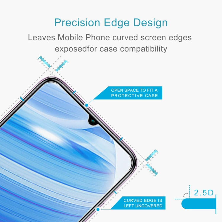 For Xiaomi Redmi 10X 4G 50 PCS Half-screen Transparent Tempered Glass Film