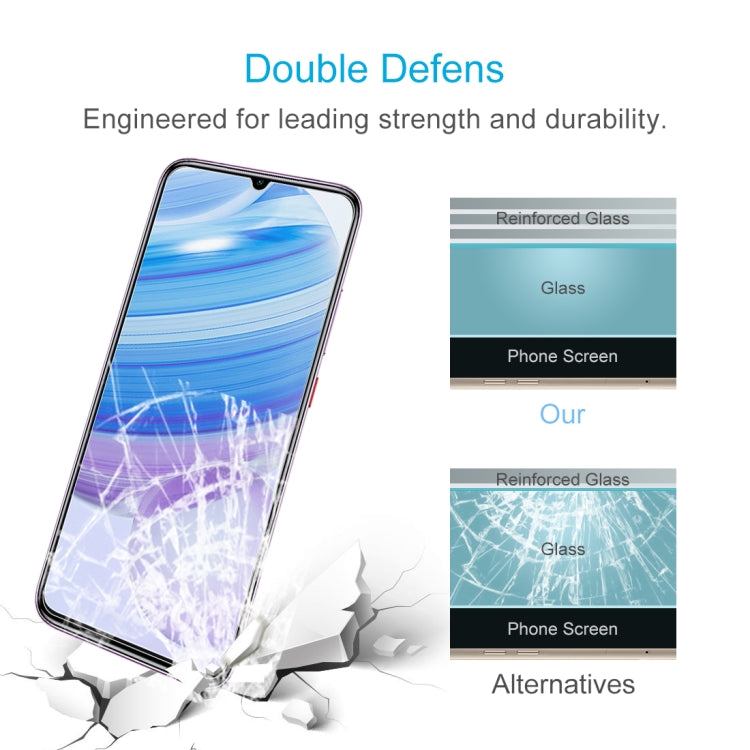 For Xiaomi Redmi 10X 4G 50 PCS Half-screen Transparent Tempered Glass Film