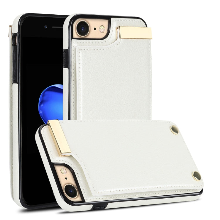 Metal Buckle Card Slots Phone Case, For iPhone 14 Pro, For iPhone 14 Pro Max, For iPhone SE 2022 / 2020 / 8 / 7, For iPhone 13 Pro Max