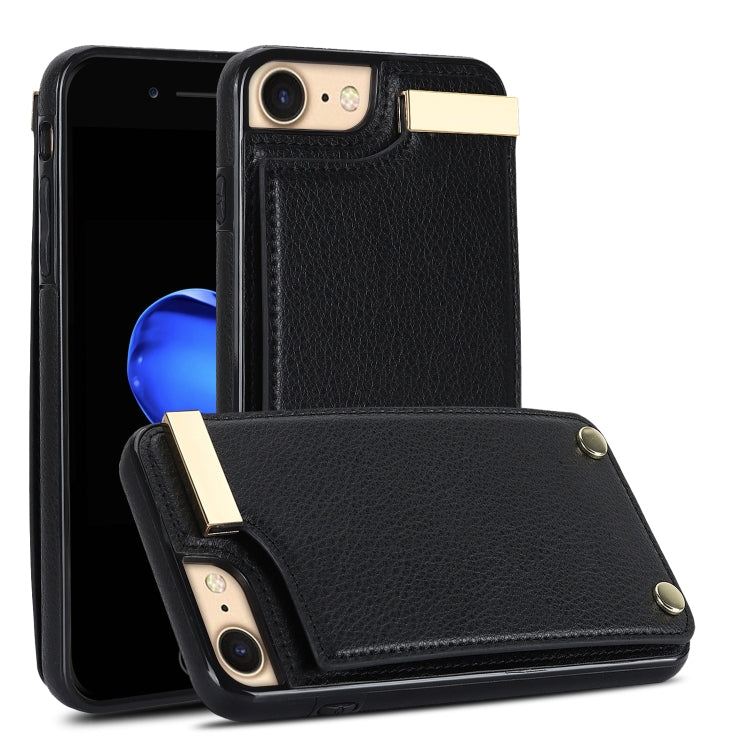 Metal Buckle Card Slots Phone Case, For iPhone 14 Pro, For iPhone 14 Pro Max, For iPhone SE 2022 / 2020 / 8 / 7, For iPhone 13 Pro Max