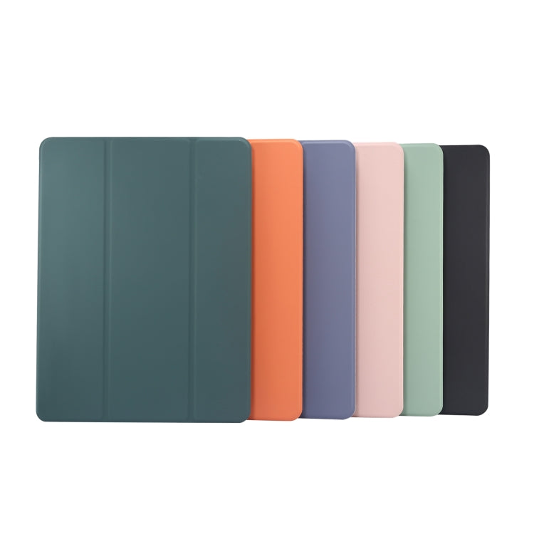 Étui à rabat horizontal en cuir TPU et PU transparent, 3 volets, avec support, emplacement pour stylo et fonction veille/réveil, pour iPad 9.7 (2018)/(2017)/Air 2/Air