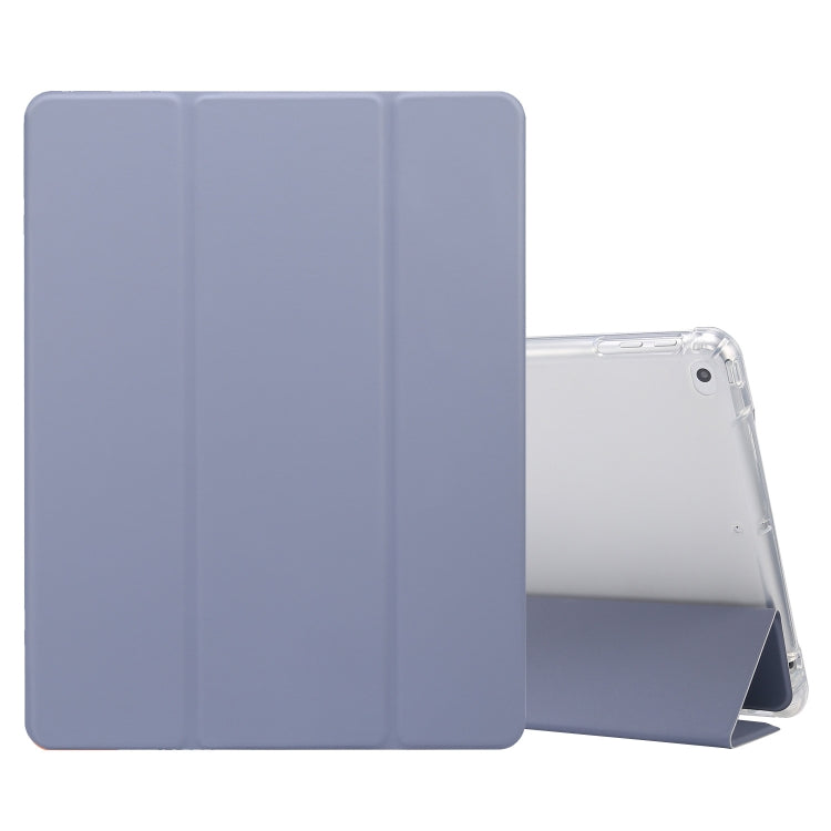 Étui à rabat horizontal en cuir TPU et PU transparent, 3 volets, avec support, emplacement pour stylo et fonction veille/réveil, pour iPad 9.7 (2018)/(2017)/Air 2/Air