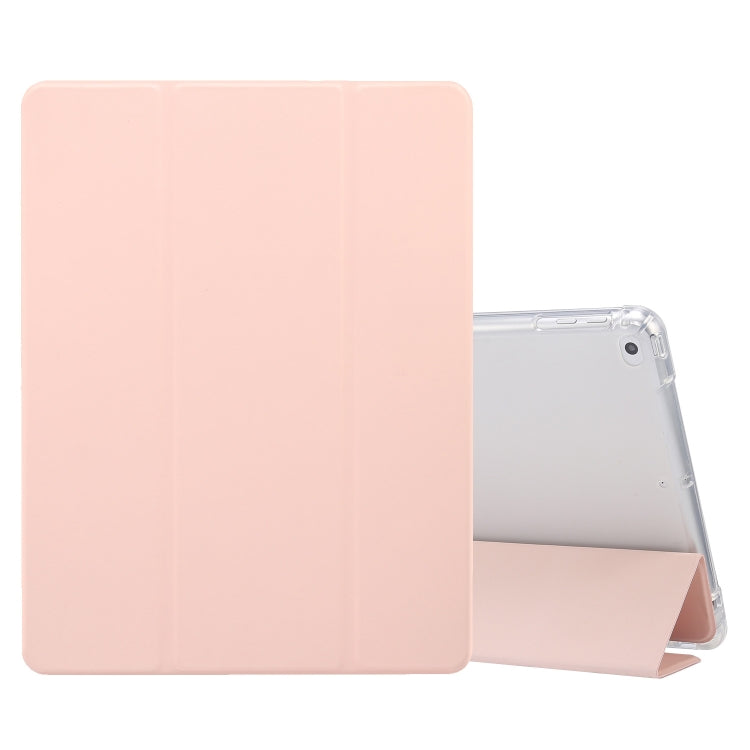 Étui à rabat horizontal en cuir TPU et PU transparent, 3 volets, avec support, emplacement pour stylo et fonction veille/réveil, pour iPad 9.7 (2018)/(2017)/Air 2/Air