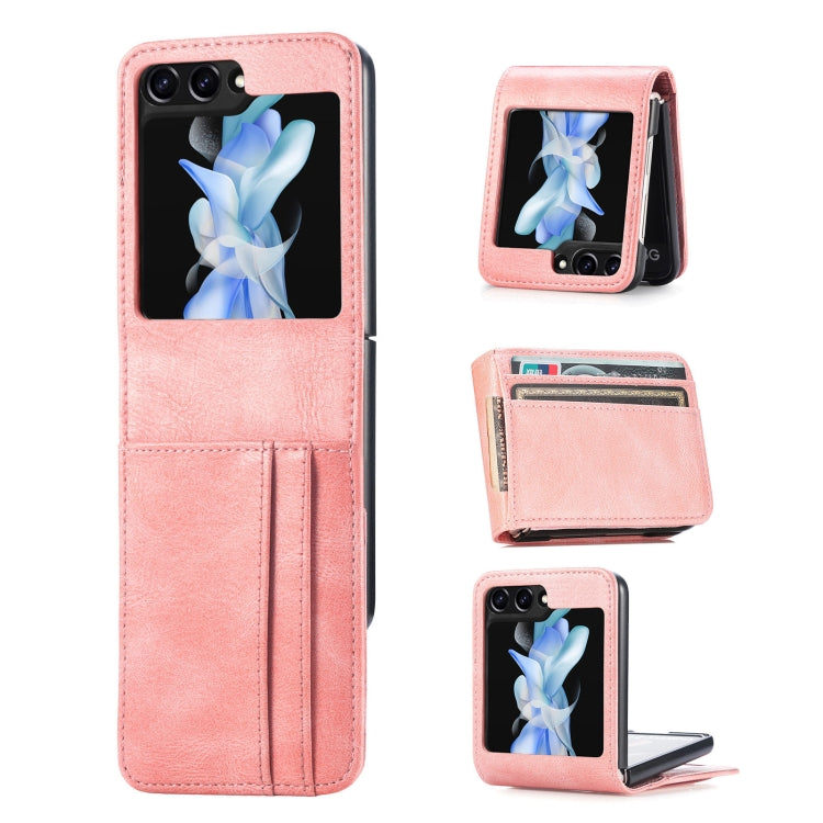 Solid Color Gloss PU Wallet Back Phone Case, For Samsung Galaxy Z Flip5