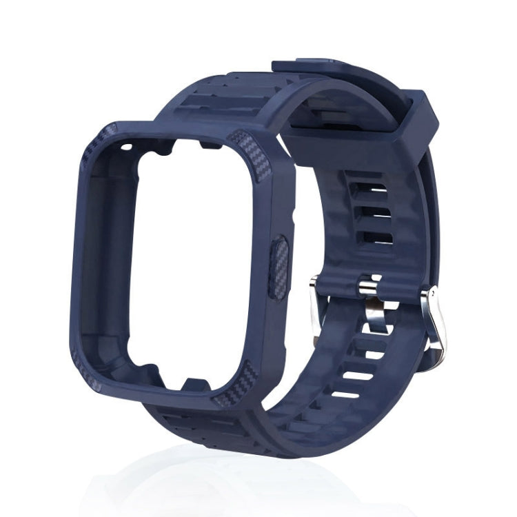 Carbon Fiber Texture Integrated Silicone Watch Band, For Redmi Watch 3