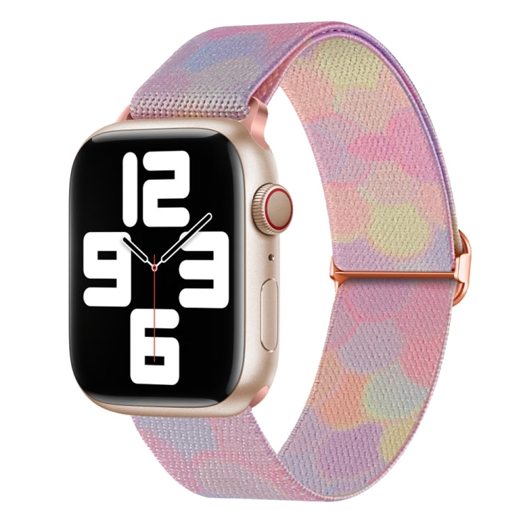 Painted Pattern Nylon Replacement Watch Band, For Apple Watch SE 2022 44mm, For Apple Watch 7 41mm, For Apple Watch 7 45mm