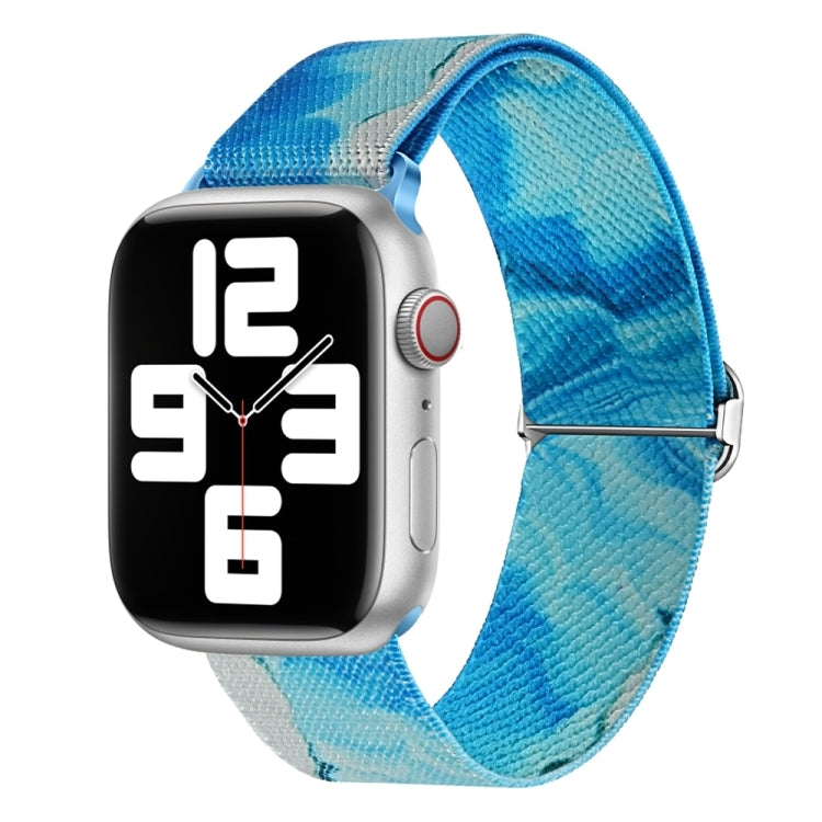 Painted Pattern Nylon Replacement Watch Band, For Apple Watch 9 45mm, For Apple Watch SE 2022 40mm, For Apple Watch 9 41mm
