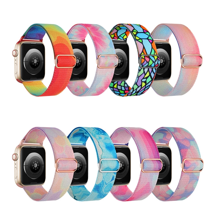 Painted Pattern Nylon Replacement Watch Band, For Apple Watch SE 2023 44mm, For Apple Watch Ultra 49mm, For Apple Watch 8 41mm