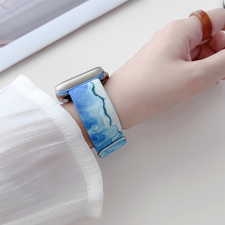 Painted Pattern Nylon Replacement Watch Band, For Apple Watch 8 41mm, For Apple Watch 8 45mm, For Apple Watch Ultra 2 49mm