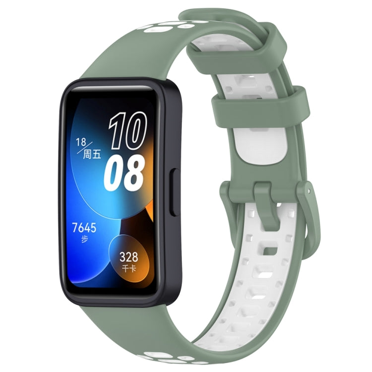 Two Color Silicone Watch Band, For Huawei Band 10 / 9 / 8