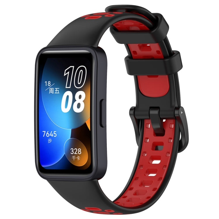 Two Color Silicone Watch Band, For Huawei Band 10 / 9 / 8