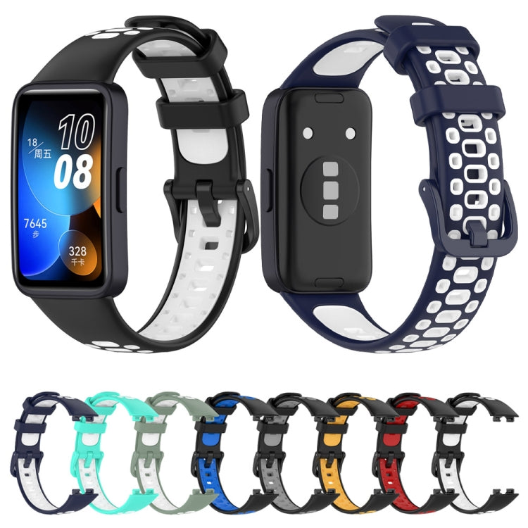 Two Color Silicone Watch Band, For Huawei Band 10 / 9 / 8