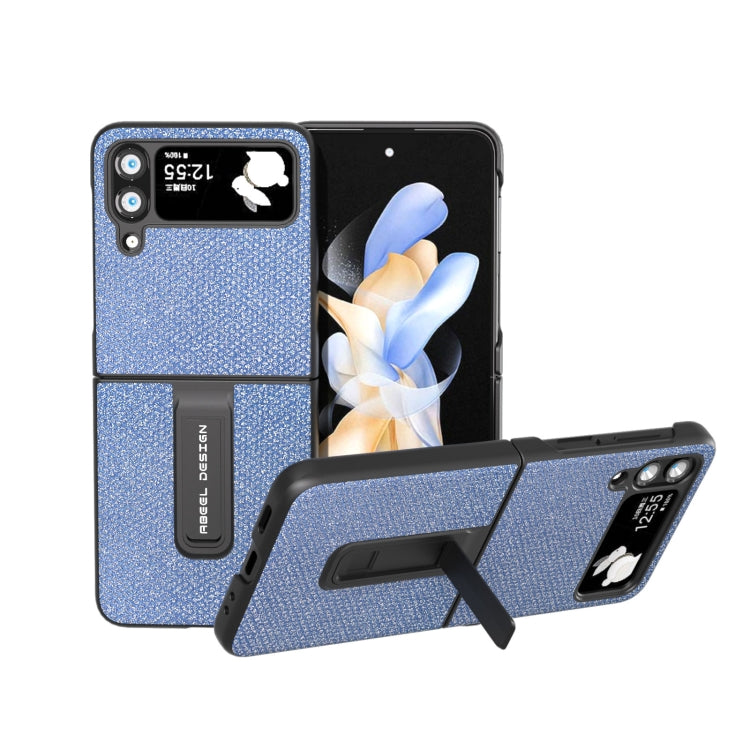 Diamond Series Black Edge Phone Case with Holder, For Samsung Galaxy Z Flip4, For Samsung Galaxy Z Flip5
