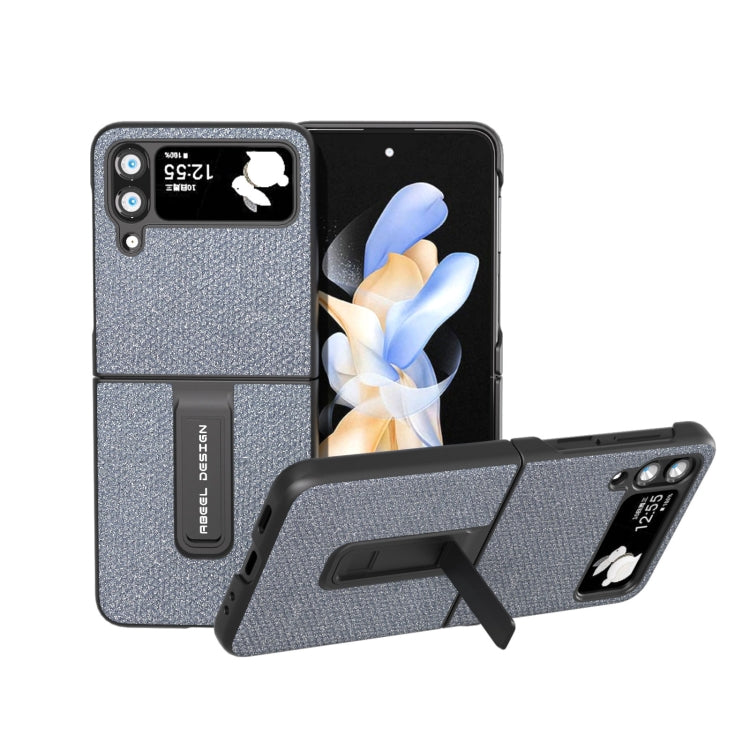 Diamond Series Black Edge Phone Case with Holder, For Samsung Galaxy Z Flip4, For Samsung Galaxy Z Flip5
