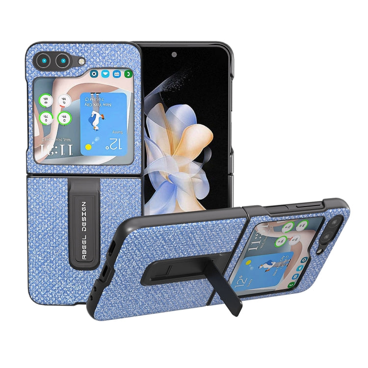 Diamond Series Black Edge Phone Case with Holder, For Samsung Galaxy Z Flip4, For Samsung Galaxy Z Flip5