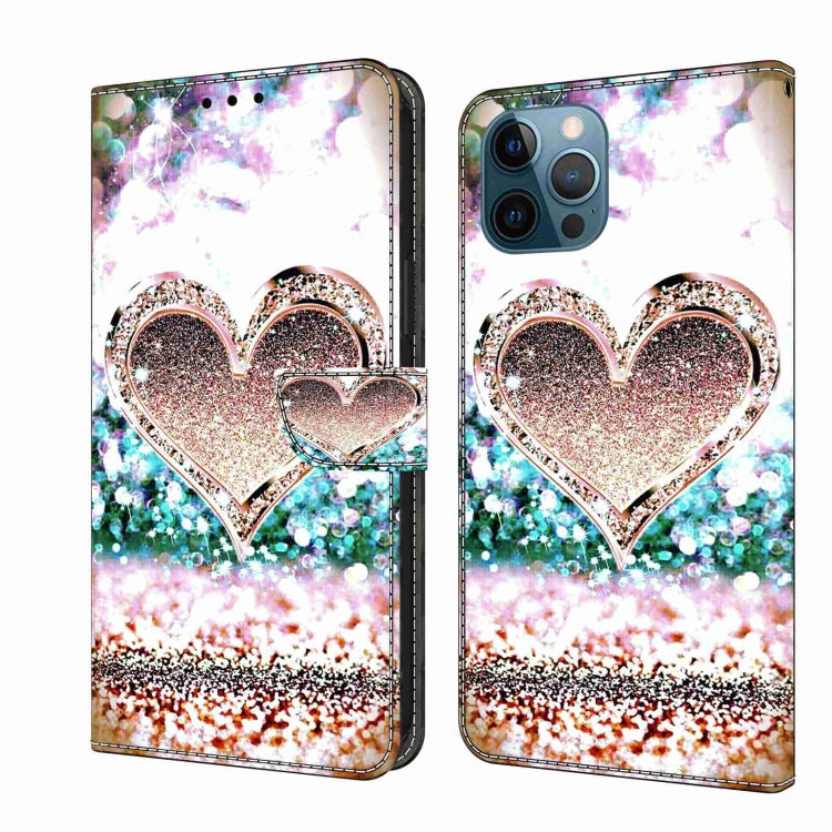 Crystal 3D Shockproof Protective Leather Phone Case, For iPhone 12 Pro Max / 13 Pro Max
