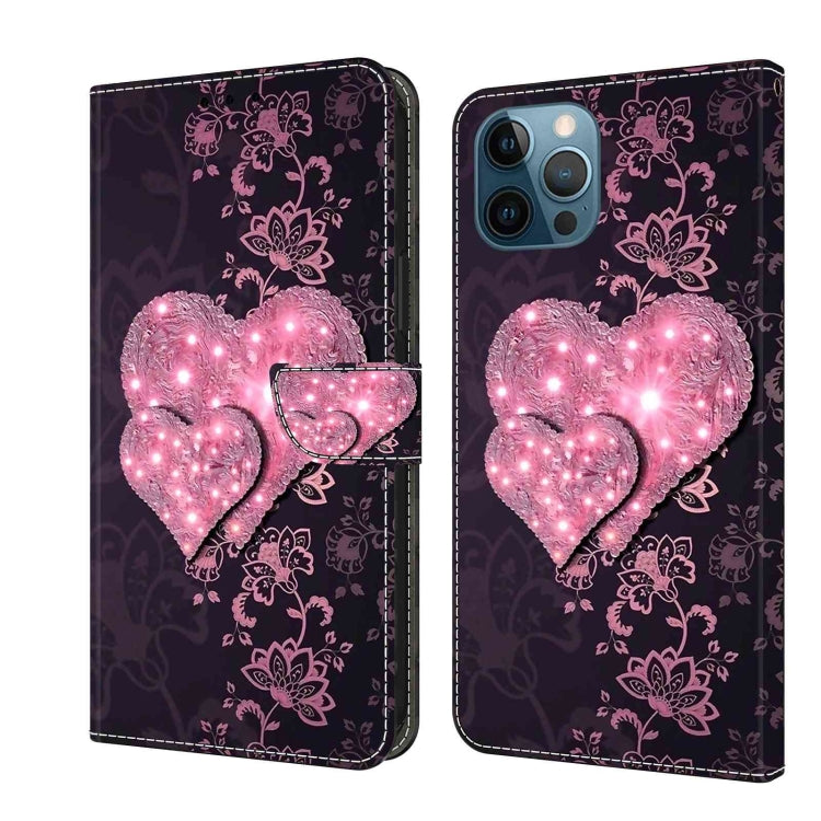 Crystal 3D Shockproof Protective Leather Phone Case, For iPhone 12 Pro Max / 13 Pro Max
