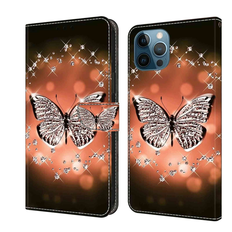 Crystal 3D Shockproof Protective Leather Phone Case, For iPhone 12 Pro Max / 13 Pro Max