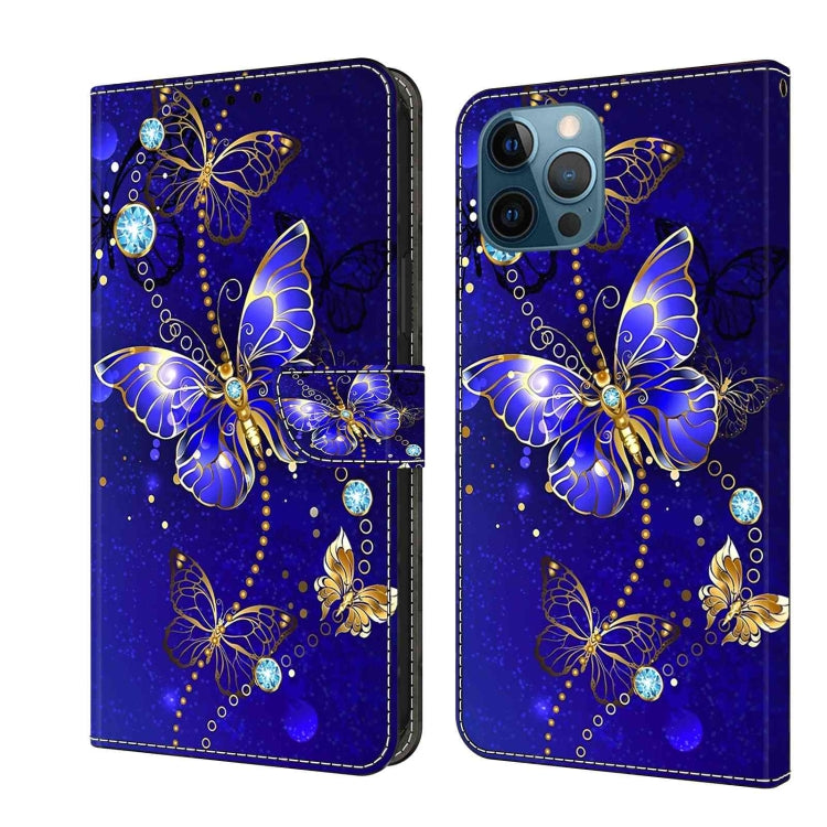 Crystal 3D Shockproof Protective Leather Phone Case, For iPhone 12 Pro Max / 13 Pro Max