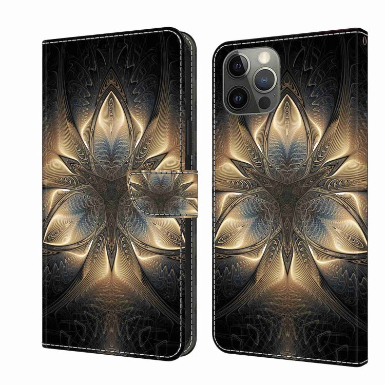 Crystal 3D Shockproof Protective Leather Phone Case, For iPhone 12 / 12 Pro