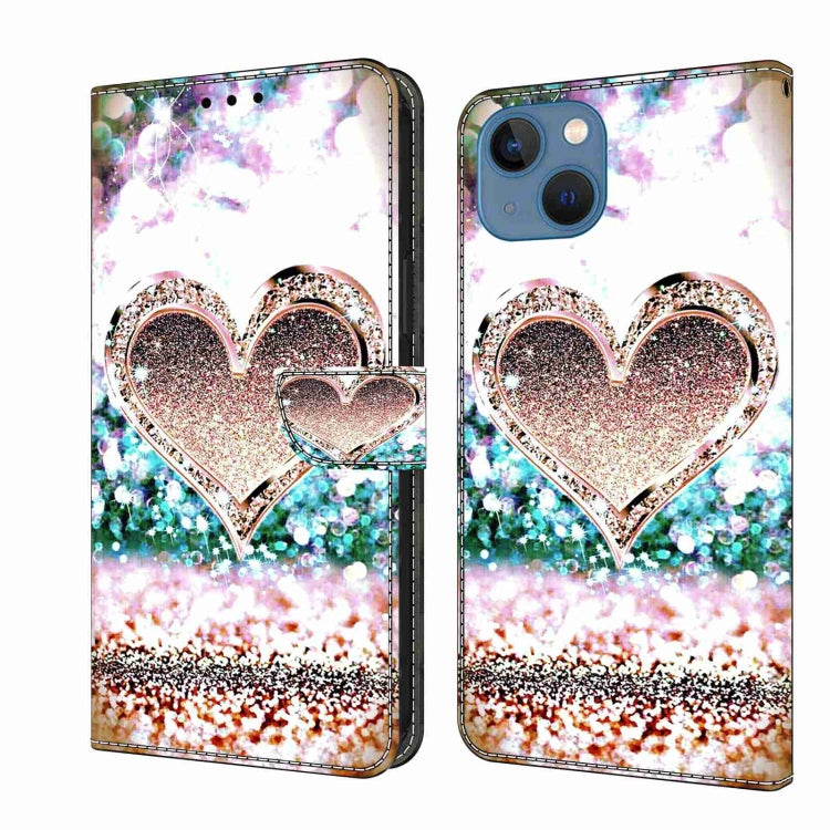 Crystal 3D Shockproof Protective Leather Phone Case, For iPhone 13 / 14