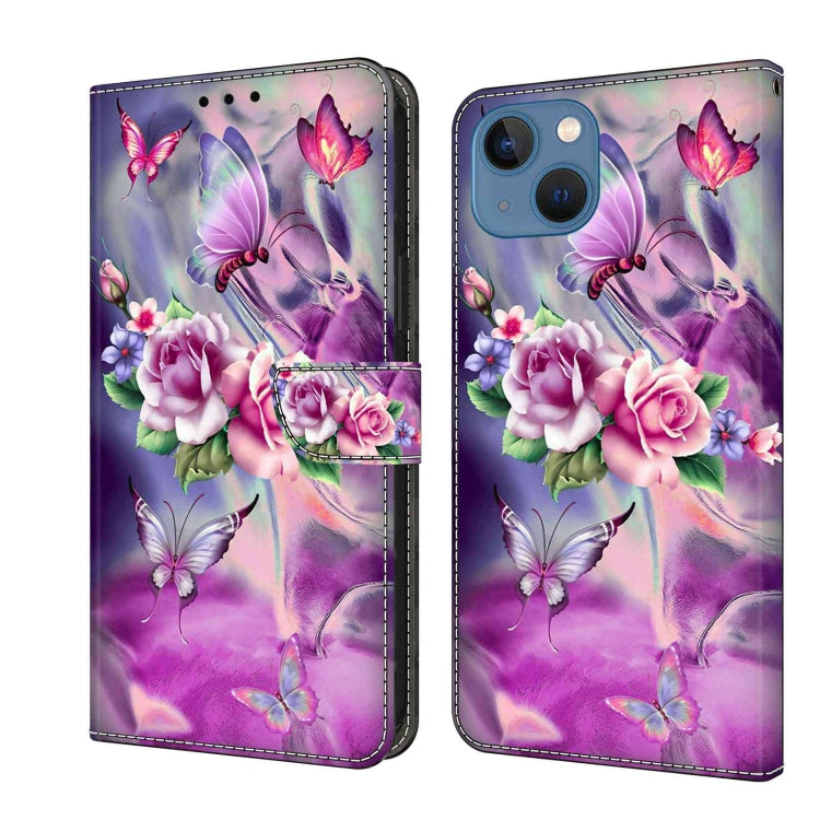 Crystal 3D Shockproof Protective Leather Phone Case, For iPhone 13 / 14