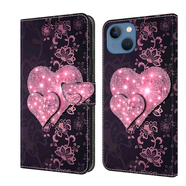 Crystal 3D Shockproof Protective Leather Phone Case, For iPhone 13 / 14