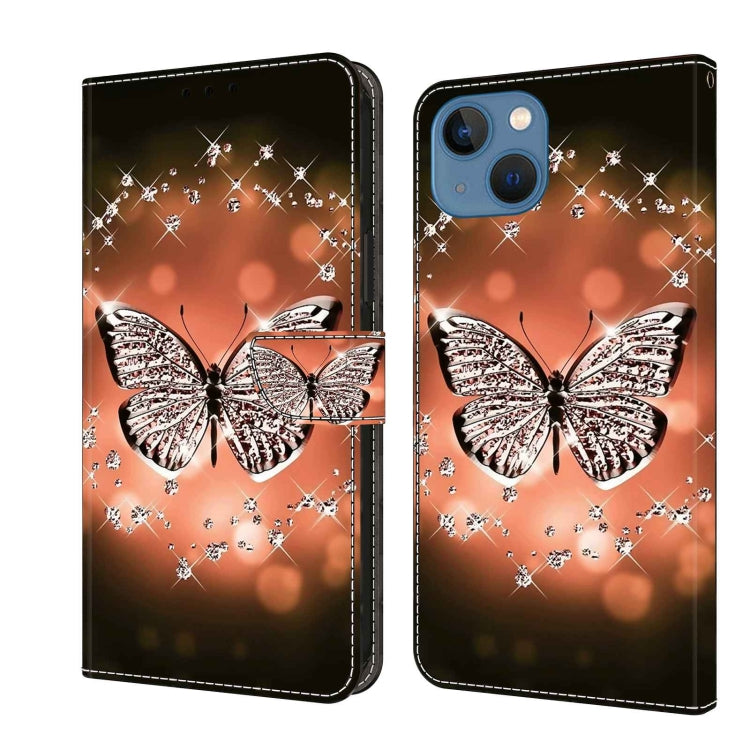 Crystal 3D Shockproof Protective Leather Phone Case, For iPhone 13 / 14