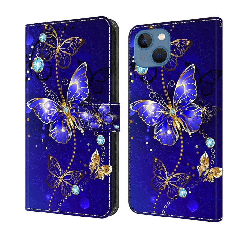 Crystal 3D Shockproof Protective Leather Phone Case, For iPhone 13 / 14
