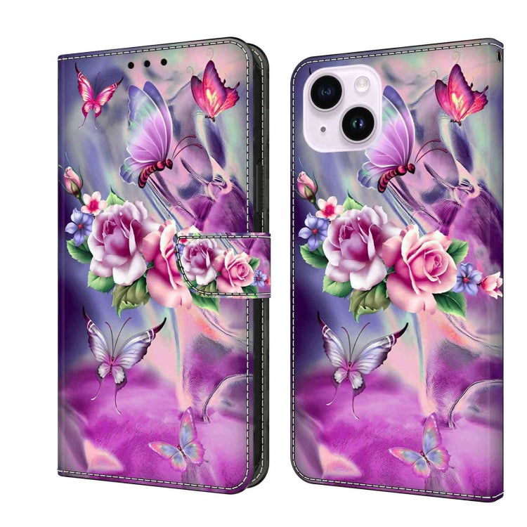 Crystal 3D Shockproof Protective Leather Phone Case, For iPhone 15 Pro Max