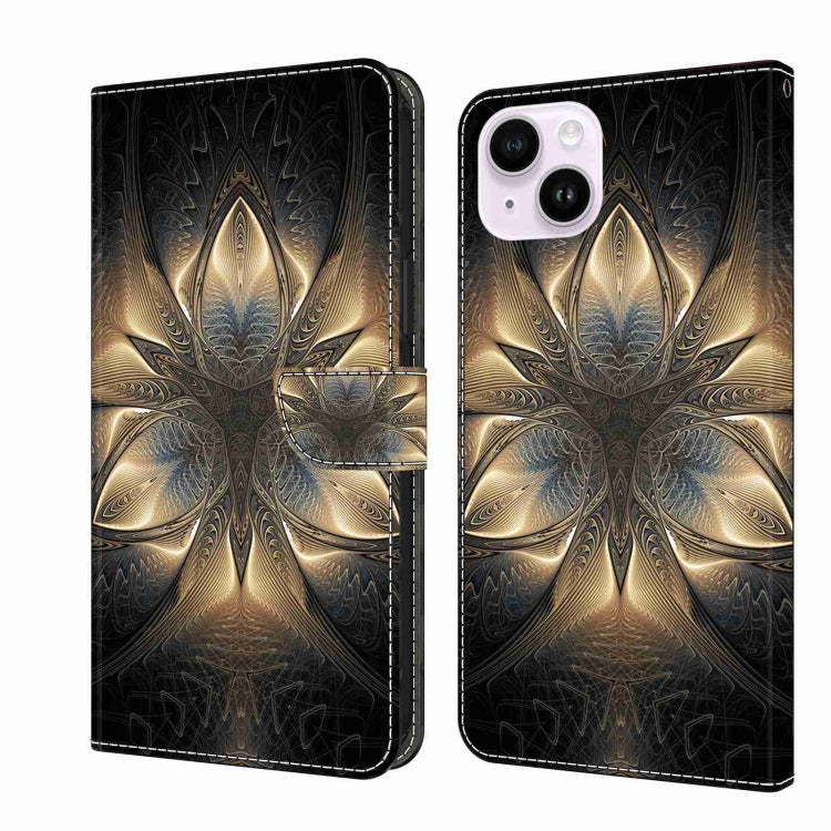 Crystal 3D Shockproof Protective Leather Phone Case, For iPhone 15 Pro Max