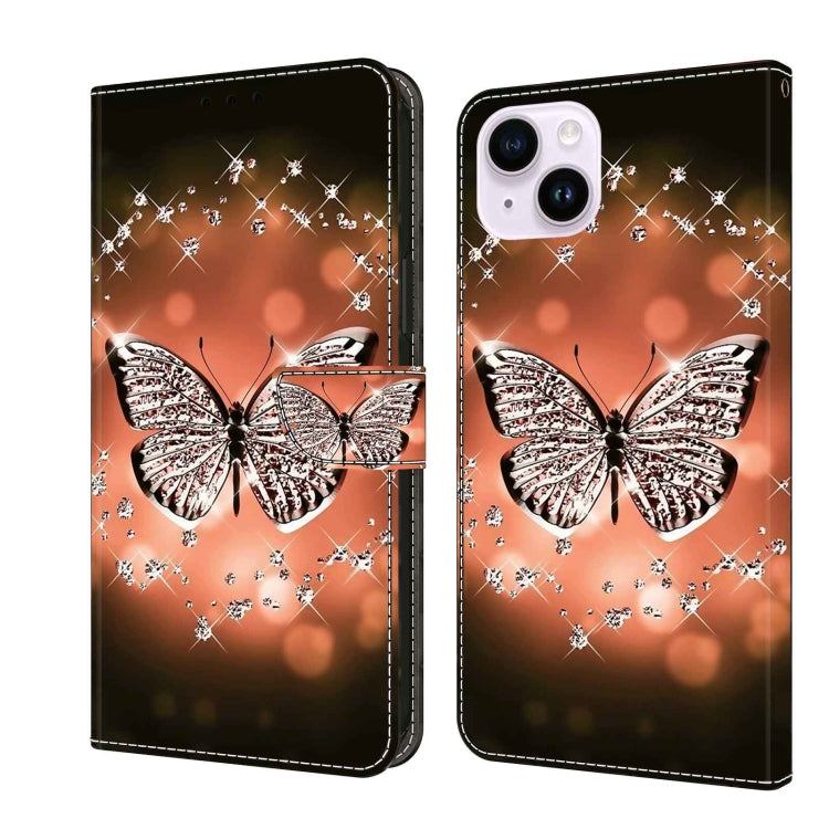 Crystal 3D Shockproof Protective Leather Phone Case, For iPhone 15 Pro Max