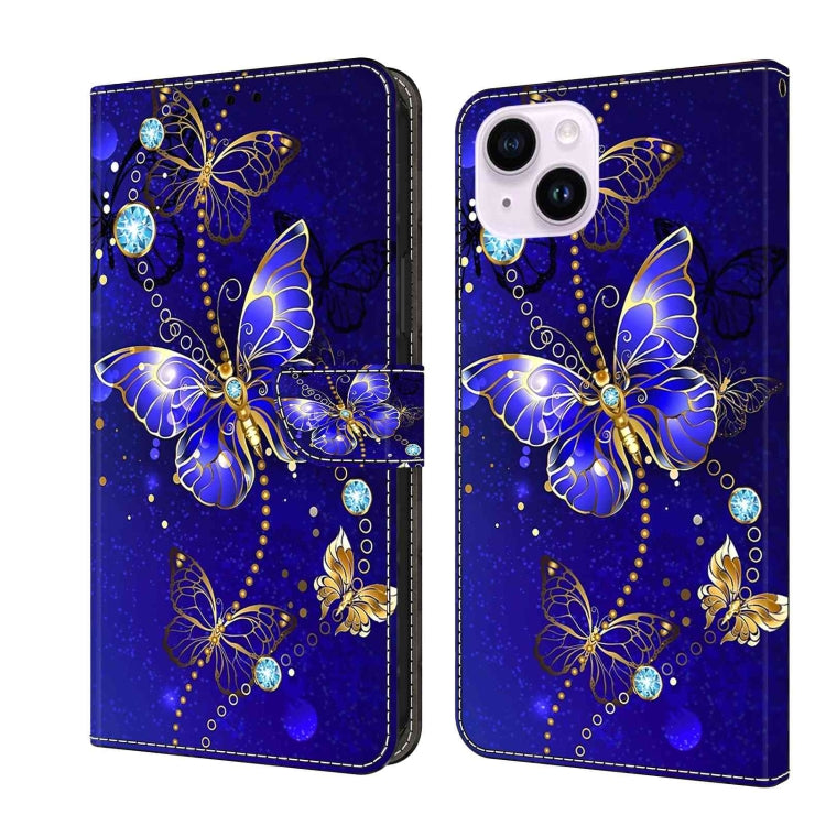 Crystal 3D Shockproof Protective Leather Phone Case, For iPhone 15 Pro Max