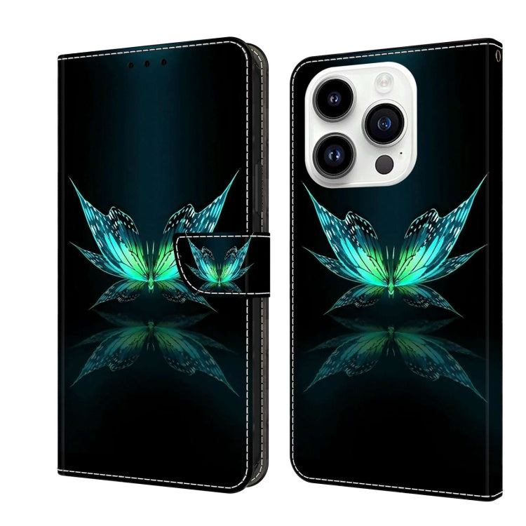 Crystal 3D Shockproof Protective Leather Phone Case, For iPhone 14 Pro