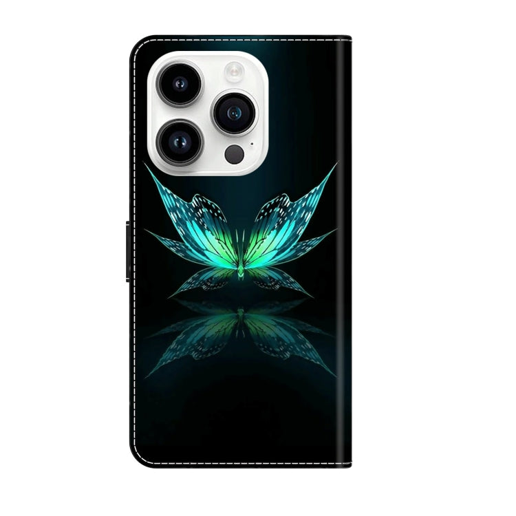 Crystal 3D Shockproof Protective Leather Phone Case, For iPhone 14 Pro