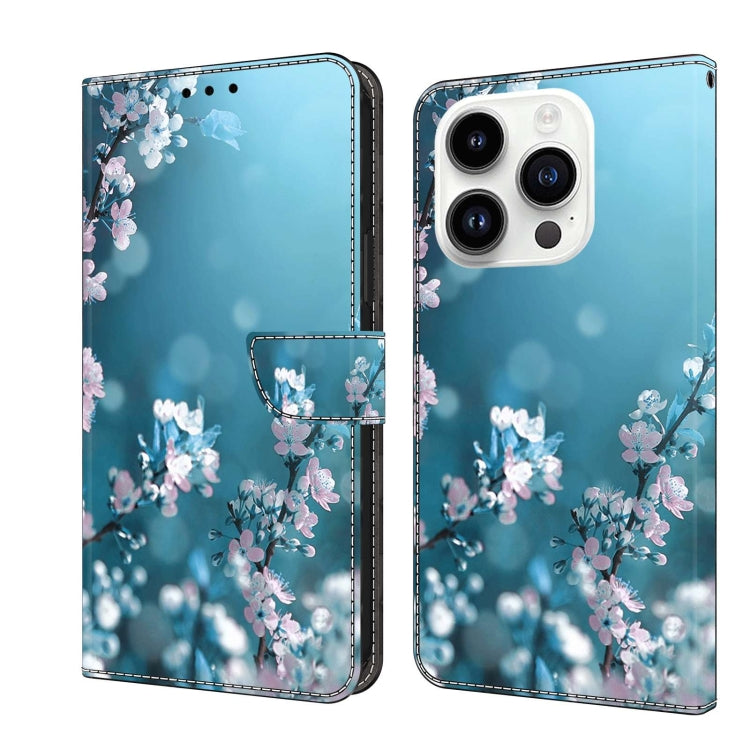Crystal 3D Shockproof Protective Leather Phone Case, For iPhone 14 Pro