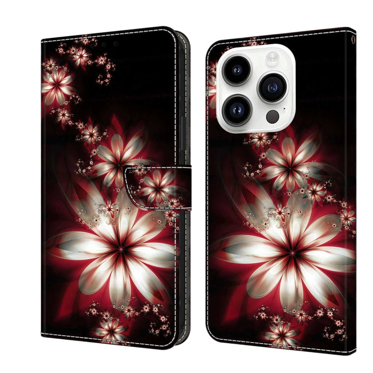 Crystal 3D Shockproof Protective Leather Phone Case, For iPhone 14 Pro