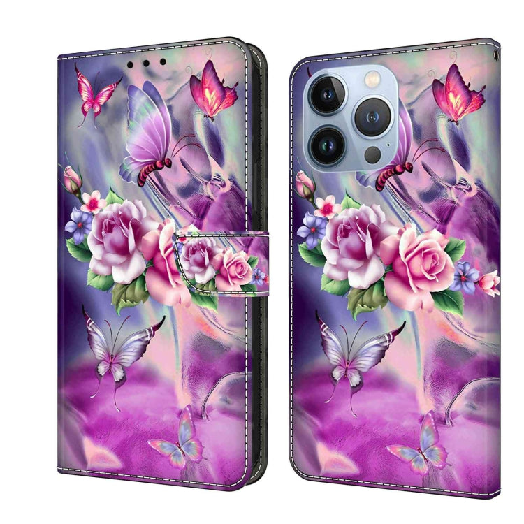 Crystal 3D Shockproof Protective Leather Phone Case, For iPhone 15