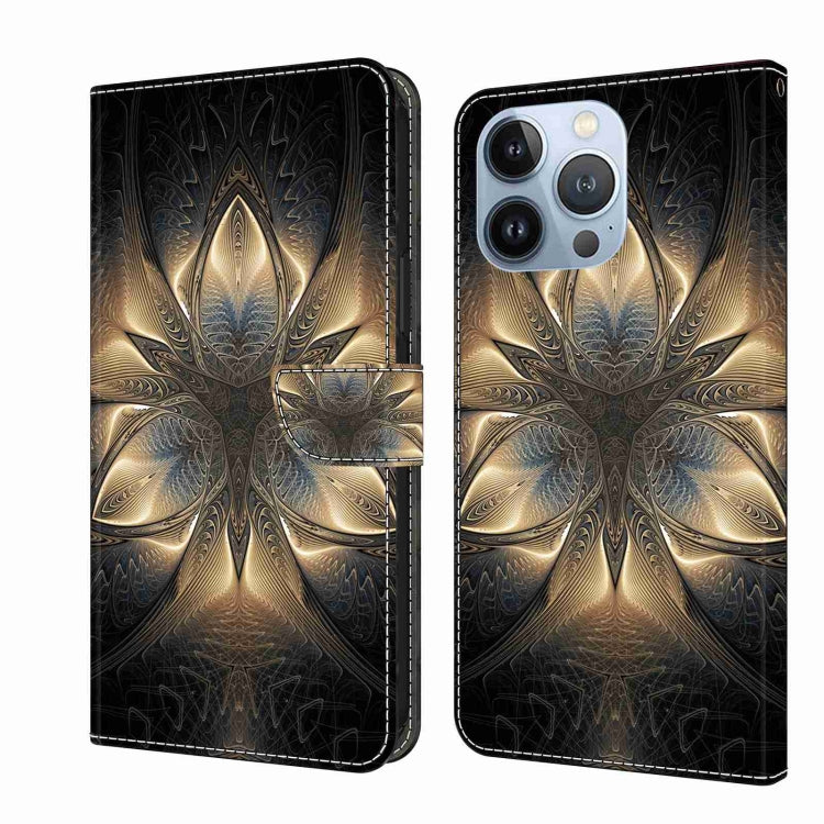Crystal 3D Shockproof Protective Leather Phone Case, For iPhone 15