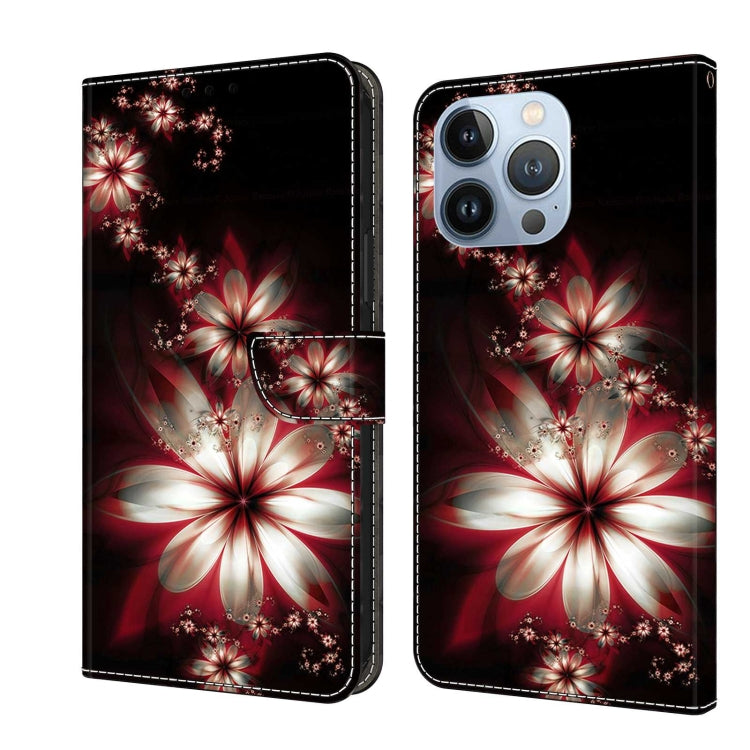 Crystal 3D Shockproof Protective Leather Phone Case, For iPhone 15