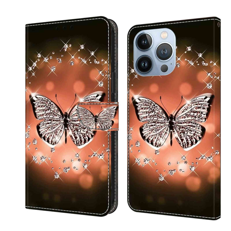 Crystal 3D Shockproof Protective Leather Phone Case, For iPhone 15