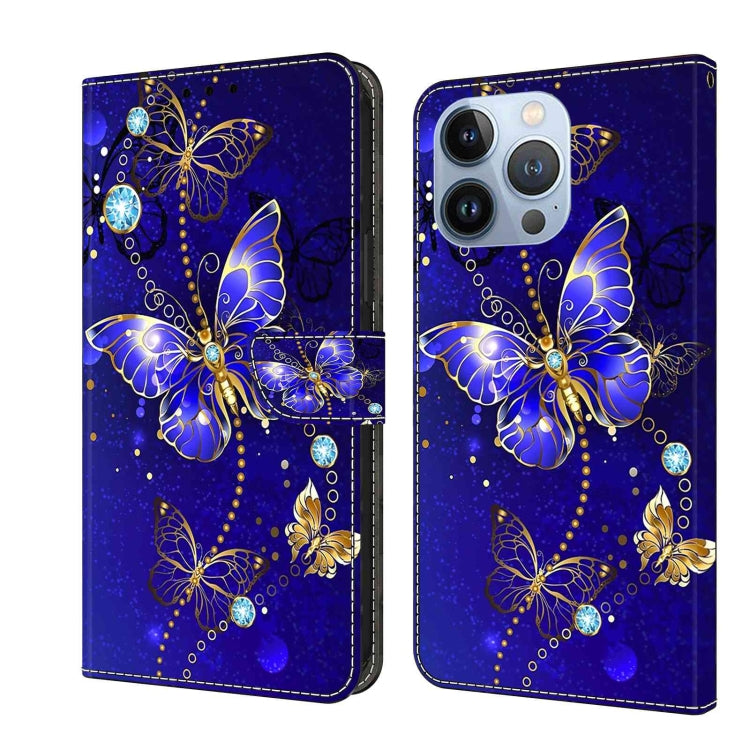 Crystal 3D Shockproof Protective Leather Phone Case, For iPhone 15